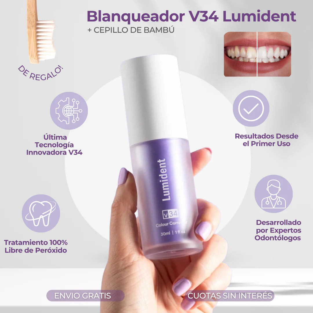 Blanqueador Lumident™ + Cepillo de Bambú